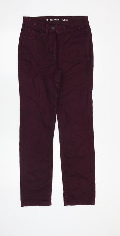 Womens UK Size 8 Marks and Spencer Regular Fit Straight Purple Jeans