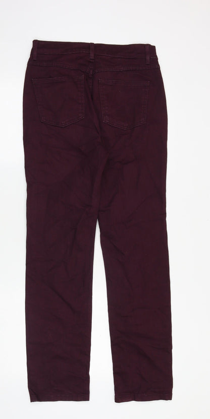 Womens UK Size 8 Marks and Spencer Regular Fit Straight Purple Jeans