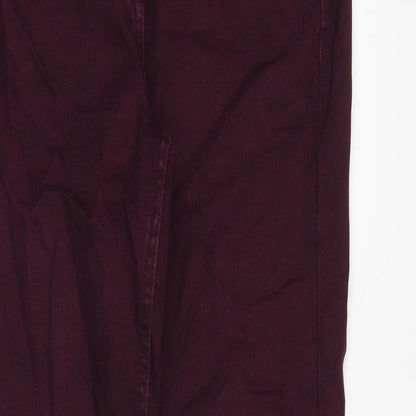 Womens UK Size 8 Marks and Spencer Regular Fit Straight Purple Jeans