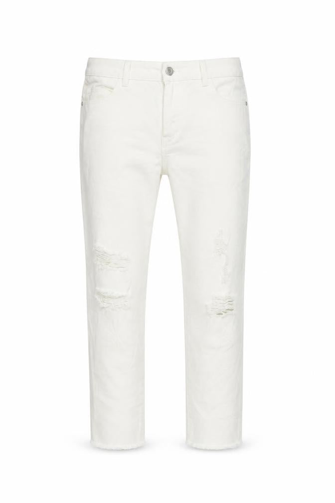 Womens UK Size 31 in Noisy may Regular Fit Straight White Jeans