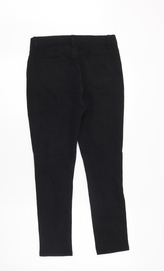 SheIn Womens Black Cotton Skinny Jeans Size S Regular Zip