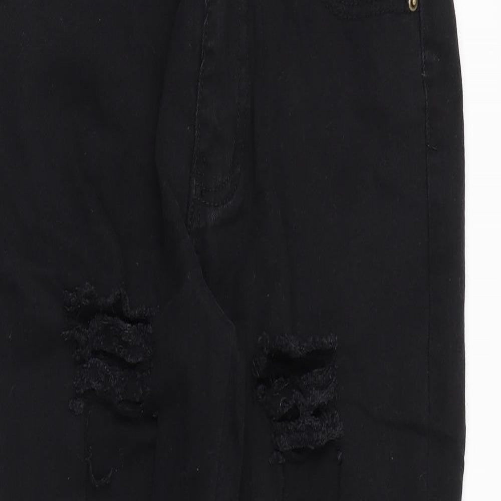 SheIn Womens Black Cotton Skinny Jeans Size S Regular Zip