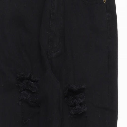 SheIn Womens Black Cotton Skinny Jeans Size S Regular Zip