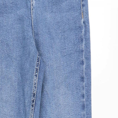 Topshop Womens Blue Cotton Skinny Jeans Size 26 in Slim Zip