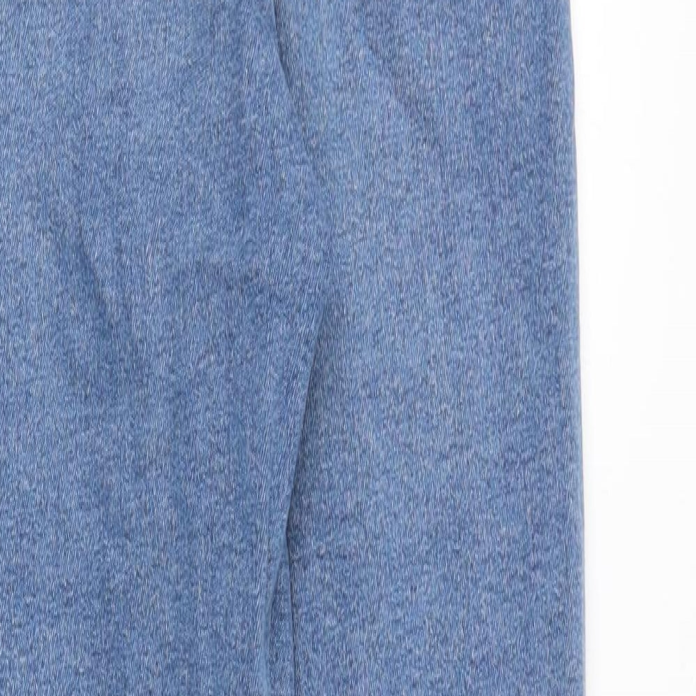 Topshop Womens Blue Cotton Skinny Jeans Size 26 in Slim Zip