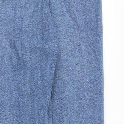 Topshop Womens Blue Cotton Skinny Jeans Size 26 in Slim Zip