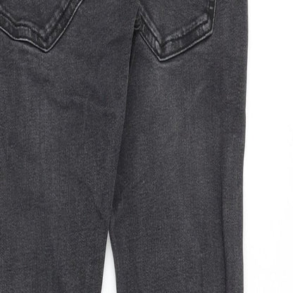 Matalan Mens Grey Cotton Skinny Jeans Size 28 in Slim Zip