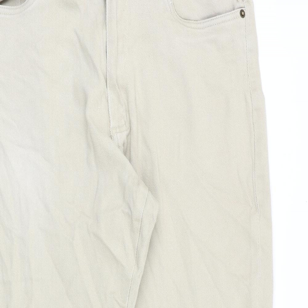 Mens UK Size 34 in Union Blues Regular Fit Straight Beige Jeans