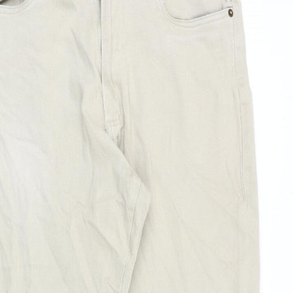 Mens UK Size 34 in Union Blues Regular Fit Straight Beige Jeans