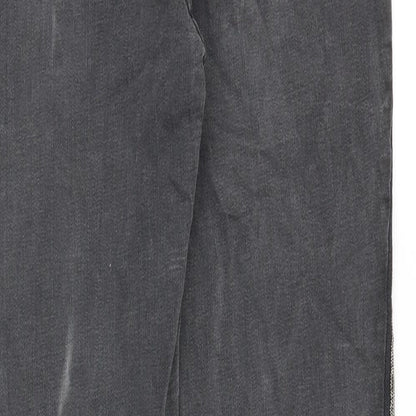 Mint Velvet Womens Grey Cotton Skinny Jeans Size 10 Slim Zip
