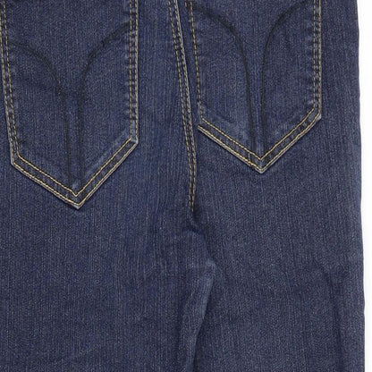 Bogari Womens Blue Cotton Straight Jeans Size 32 in Regular Zip
