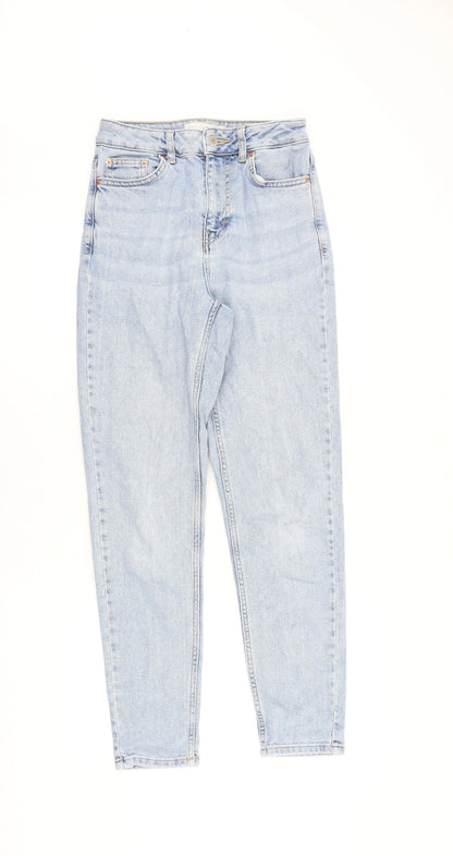 Topshop Womens Blue Cotton Skinny Jeans Size 26 in Regular Zip
