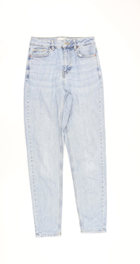 Topshop Womens Blue Cotton Skinny Jeans Size 26 in Regular Zip