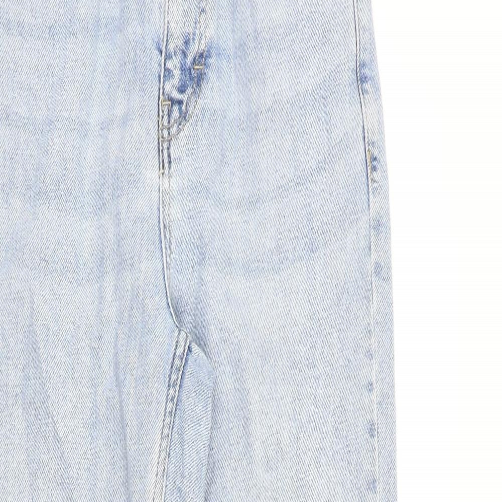 Topshop Womens Blue Cotton Skinny Jeans Size 26 in Regular Zip