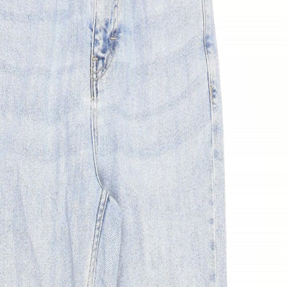 Topshop Womens Blue Cotton Skinny Jeans Size 26 in Regular Zip