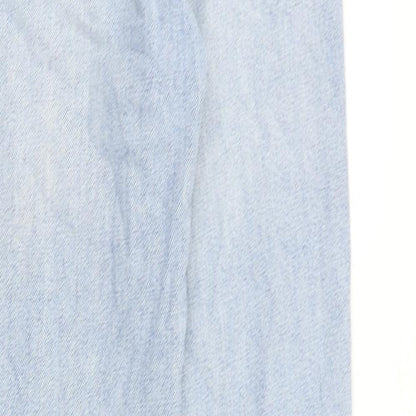 Topshop Womens Blue Cotton Skinny Jeans Size 26 in Regular Zip