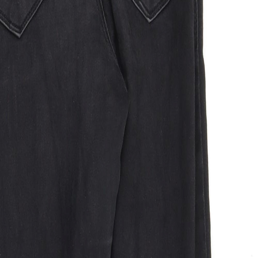 Dorothy Perkins Womens Black Cotton Skinny Jeans Size 8 Slim Zip