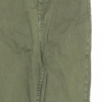 New Look Womens Green Cotton Skinny Jeans Size 28 in Slim Zip