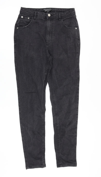 WEDNESDAY'S GIRL Womens Black Cotton Skinny Jeans Size 26 in Regular Zip