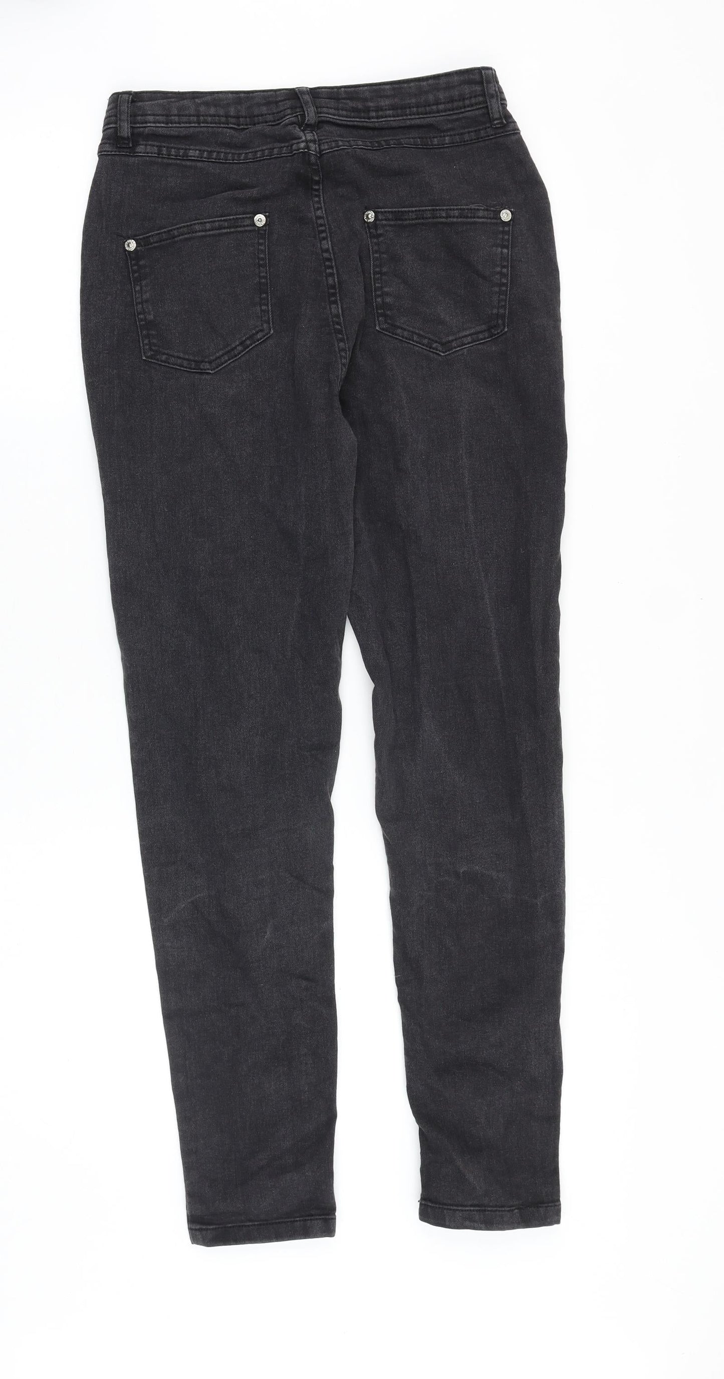 WEDNESDAY'S GIRL Womens Black Cotton Skinny Jeans Size 26 in Regular Zip
