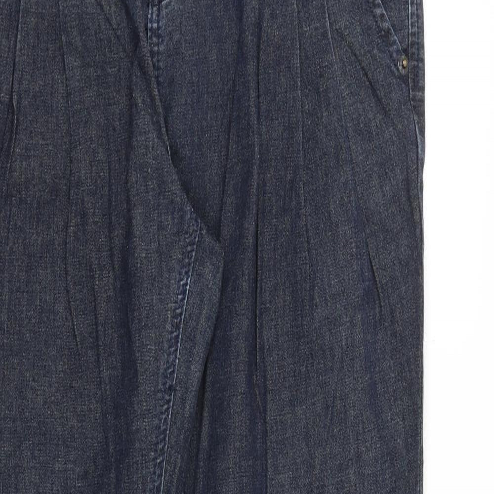 Select Denim Womens Blue Cotton Straight Jeans Size 12 Regular Zip