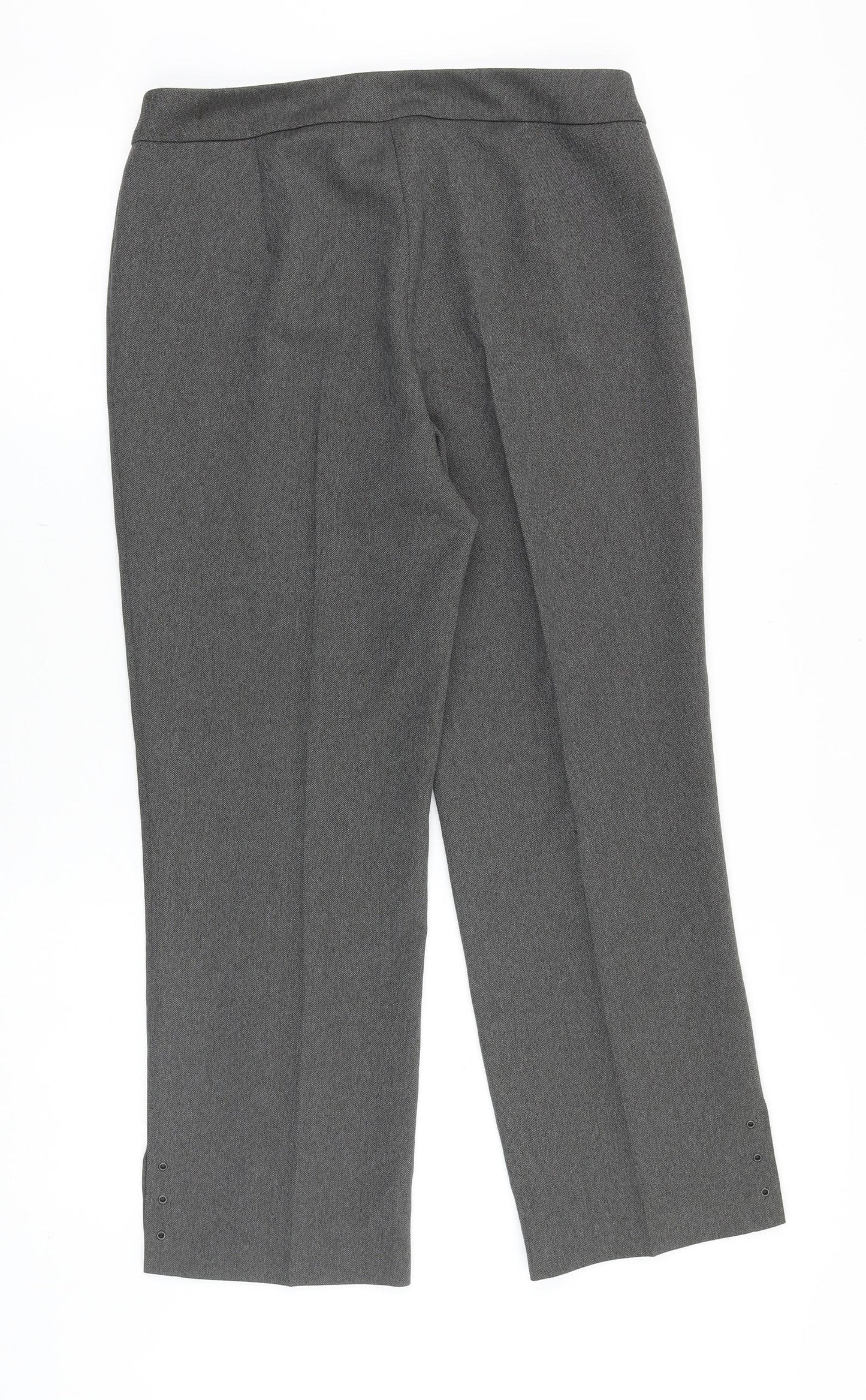 Womens UK Size 10 Marks and Spencer Regular Fit Dress Pants Grey Trousers