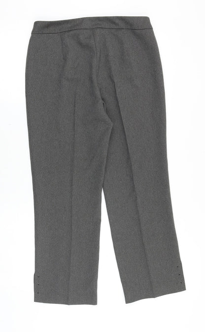 Womens UK Size 10 Marks and Spencer Regular Fit Dress Pants Grey Trousers