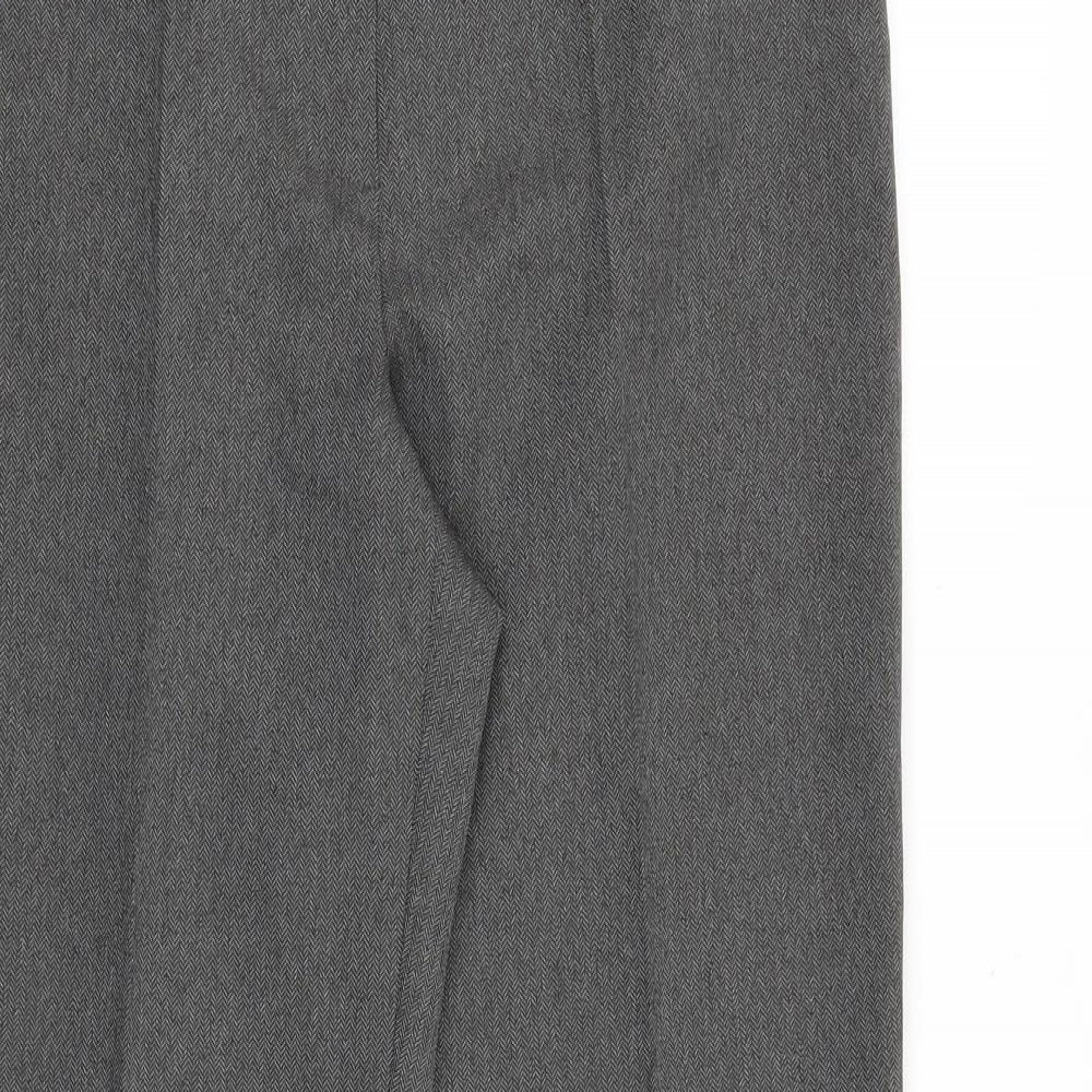 Womens UK Size 10 Marks and Spencer Regular Fit Dress Pants Grey Trousers