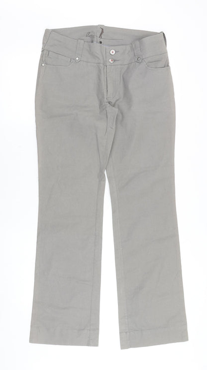 Blurr Womens Grey Cotton Straight Jeans Size 32 in Regular Zip