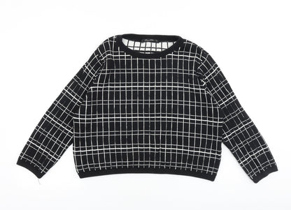 Womens UK Size M Zara Black Pullover Jumper