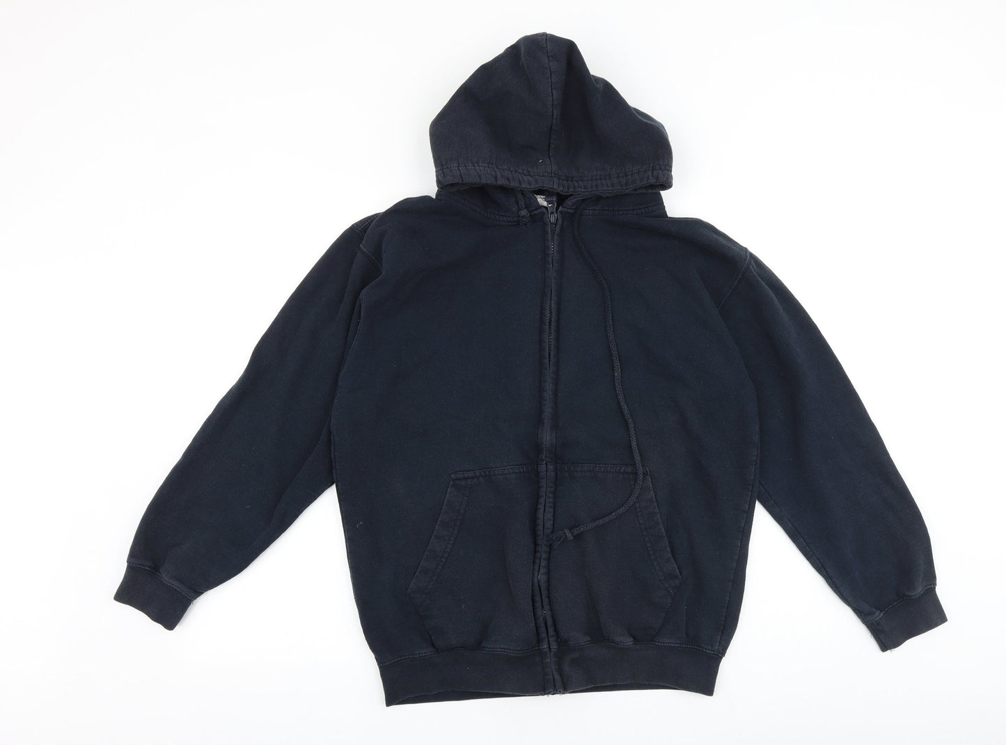 Awdis Mens Blue Cotton Full Zip Hoodie Size M