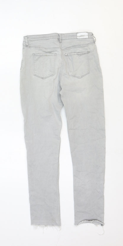 & Denim Girls Grey Cotton Straight Jeans Size 14 Years Regular Zip