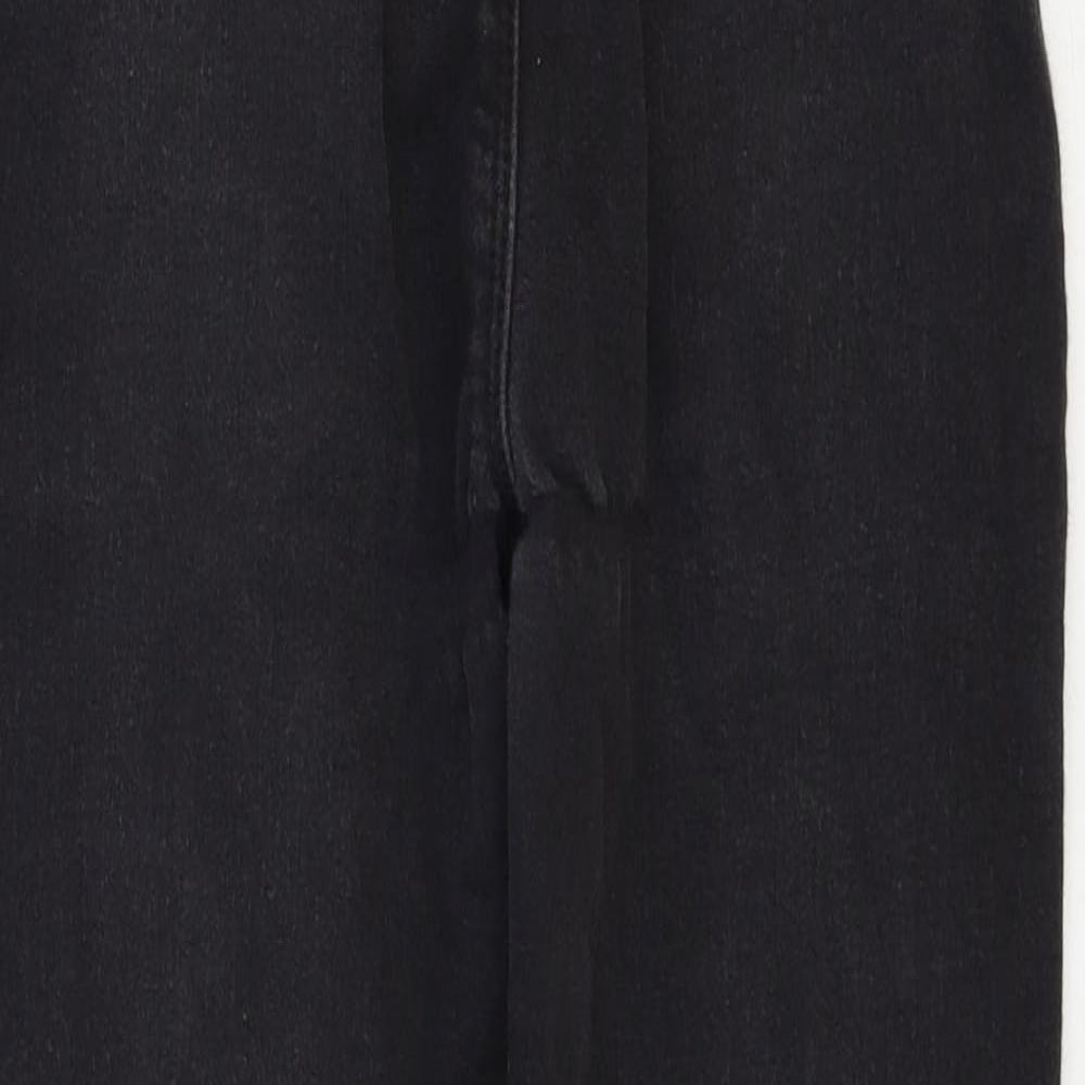 Marks and Spencer Girls Black Cotton Skinny Jeans Size 13-14 Years Regular