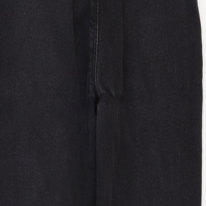 Marks and Spencer Girls Black Cotton Skinny Jeans Size 13-14 Years Regular