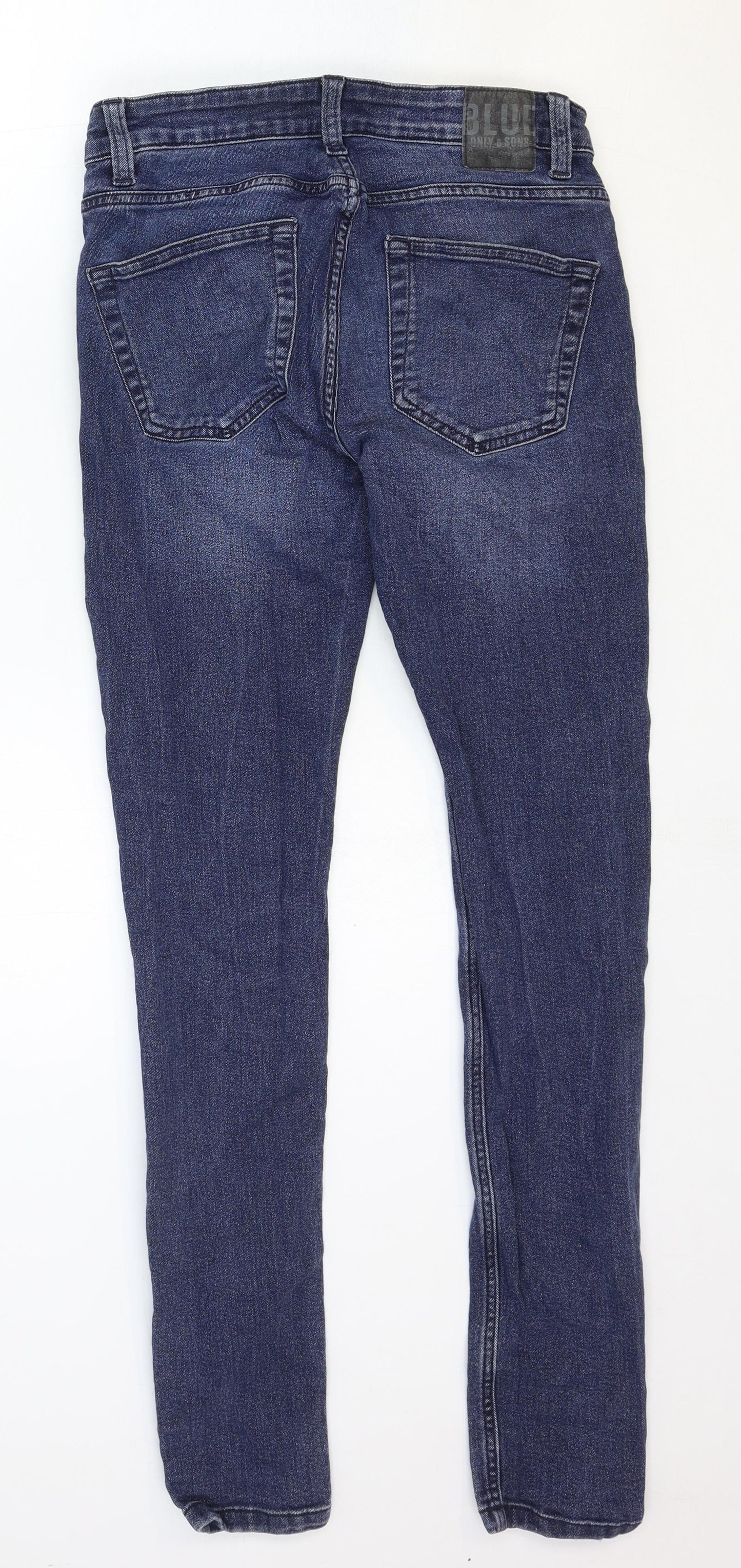 Womens UK Size 28 in ONLY & SONS Regular Fit Skinny Blue Jeans