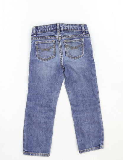 Gap Girls Blue Cotton Straight Jeans Size 3XL Regular Button