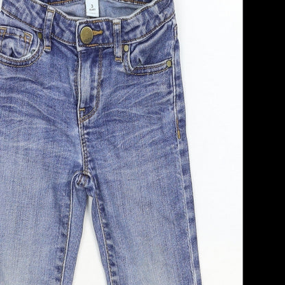 Gap Girls Blue Cotton Straight Jeans Size 3XL Regular Button