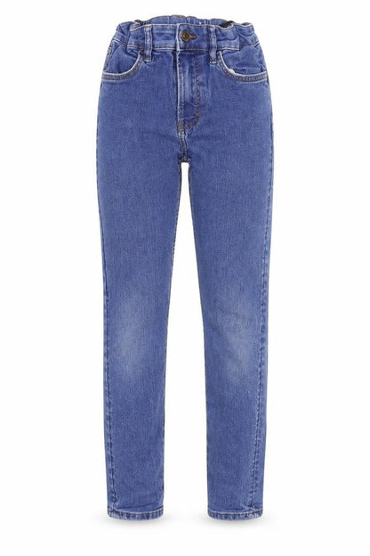 Skinny & Denim Girls Blue Cotton Straight Jeans Size 9-10 Years Regular Zip