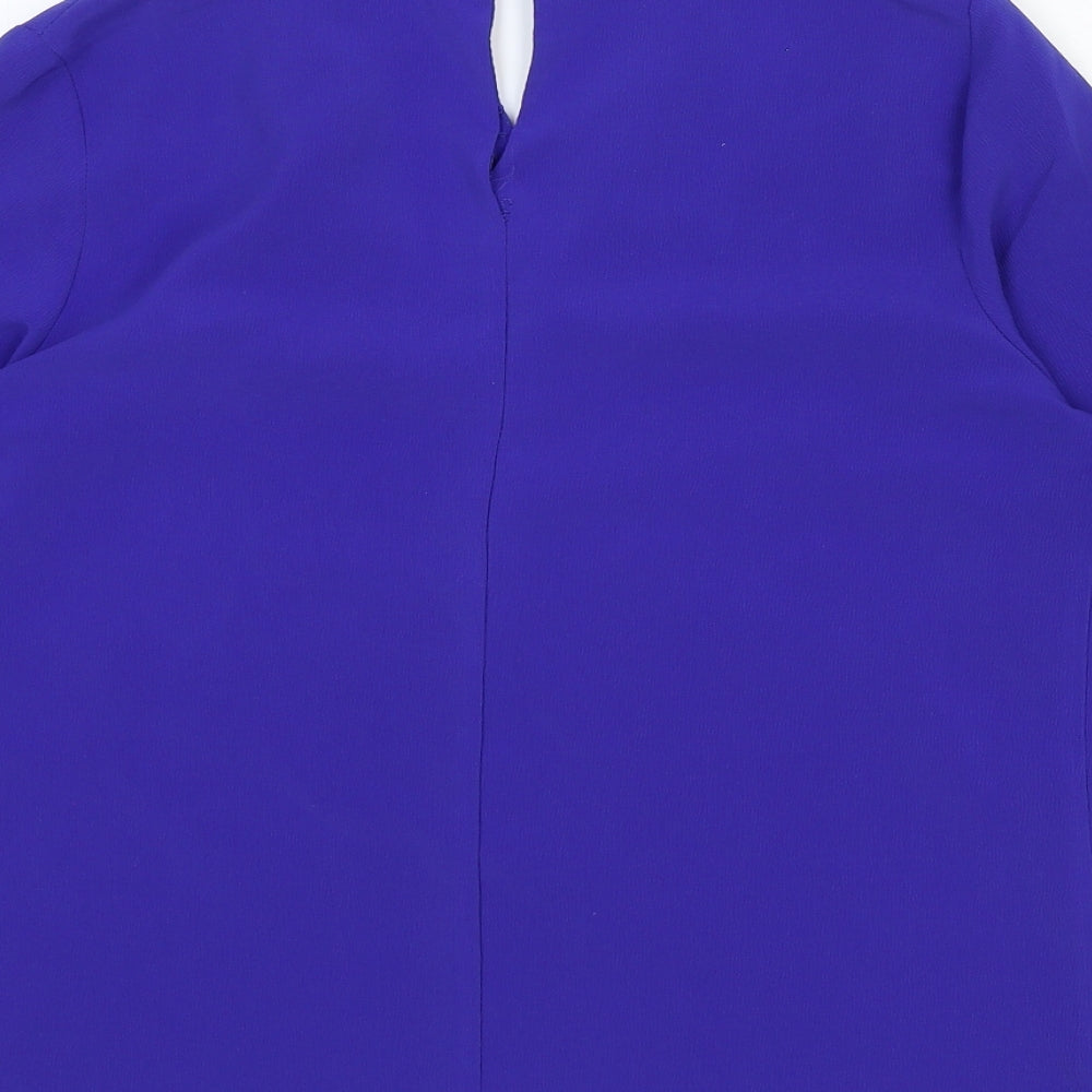 Womens UK Size 10 Dorothy Perkins Blue Basic Blouse