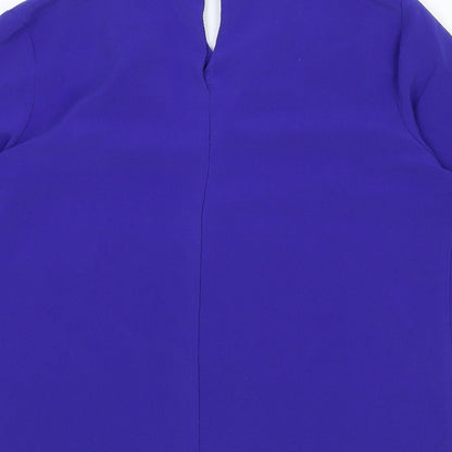 Womens UK Size 10 Dorothy Perkins Blue Basic Blouse
