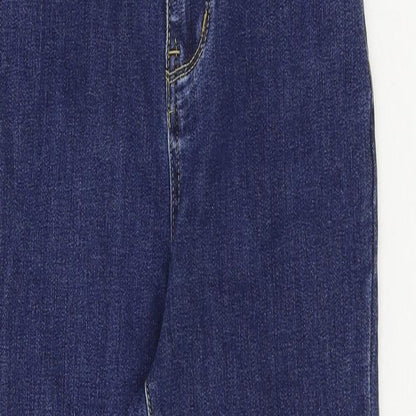 Benetton Womens Blue Cotton Skinny Jeans Size 26 in Regular Zip