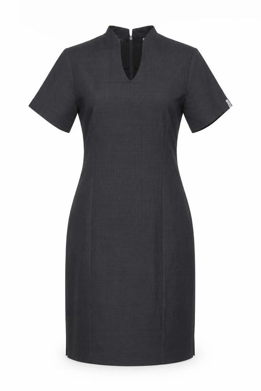 Florenceroby Womens Grey Polyester Pencil Dress Size 10 V-Neck Zip
