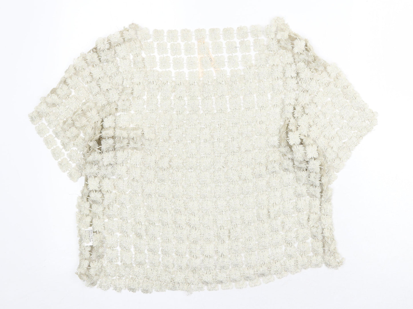 Womens UK Size S Lily White Gold Basic Blouse