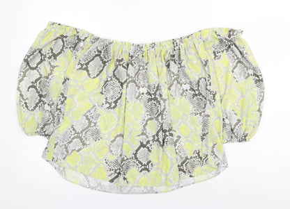 Womens UK Size 16 New Look Yellow Basic Blouse