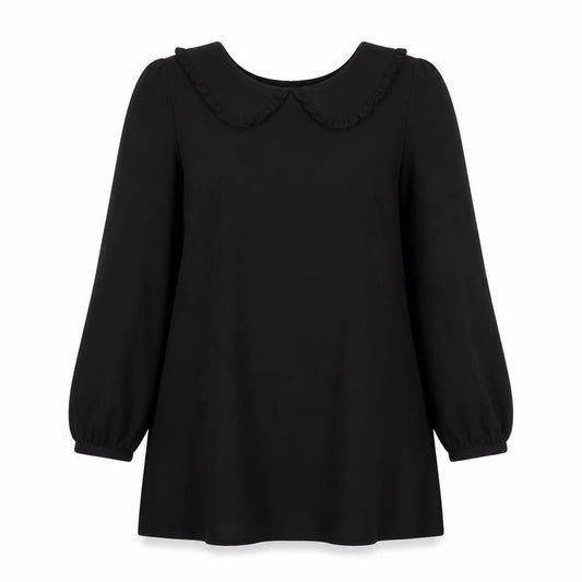 Warehouse Womens Black Polyester Trapeze & Swing Size 14 Collared Zip