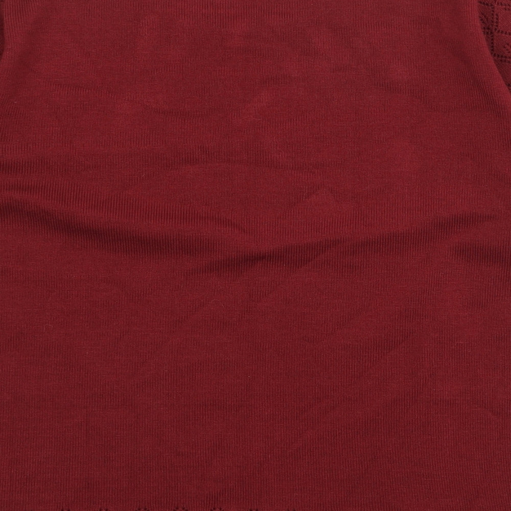 Womens UK Size L Alfred Dunner Red Basic T-Shirt