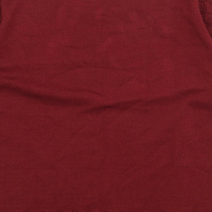 Womens UK Size L Alfred Dunner Red Basic T-Shirt
