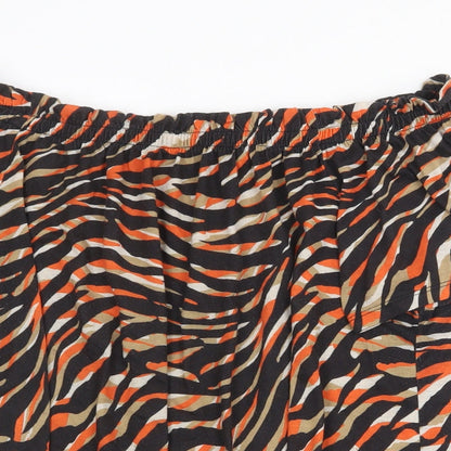 Womens UK Size 14 Peacocks Multicoloured Basic Blouse
