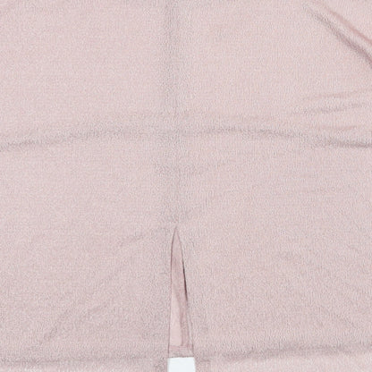 Papaya Womens Pink Polyester Basic Blouse Size 10 Scoop Neck