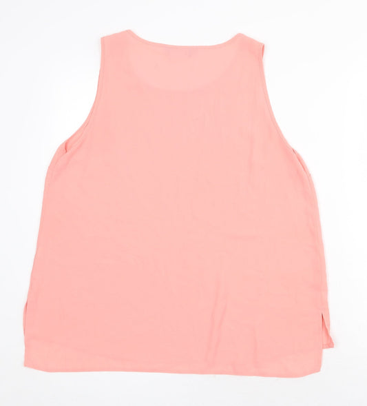 Womens UK Size 14 Dorothy Perkins Pink Basic Tank